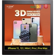 [for Apple iPhone 11 12 Mini Pro Max ] X-One® 3D Embossed Back Film Sticker Protector