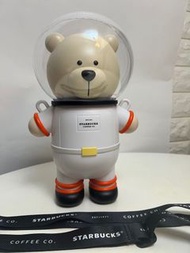 絕版 全新 星巴克太空熊爆米花桶