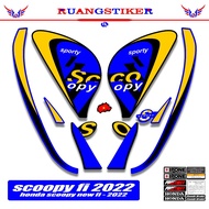 Honda Scoopy Fi 2022 Striping Motif 7 Prestige Stylish Sticker Decal Sticker Lis Original Donut Donu