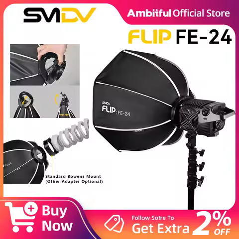 SMDV FLIP FE-24 60cm Quick Release Parabolic Softbox for ML60II ML100BI GC30 GC60 X60 X100 Forza60, 
