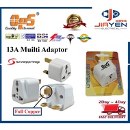 OPS Universal Adapter China Plug 2 Pin to 3 Pin Plug converter Multi Plug Travel Adapter 13A (Englan