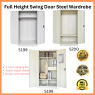 Full Height Wardrobe Steel Swinging Door | Almari Baju Besi | Asrama Almari Besi | Rak Simpanan Baju