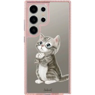 Ariel Watercolor小灰貓iPhone三星氣墊防摔/標準防摔/鏡面手機殼