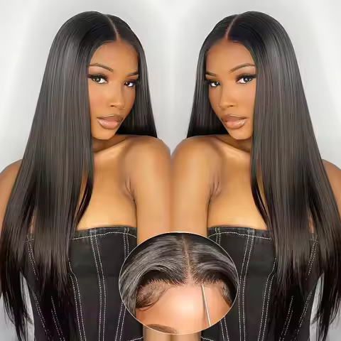 Glueless Wigs Human Hair Wear Go 5x5 6X4 Closure Wig Pre Cut 30 32 34 36 Inch Brazilian Straight Hum