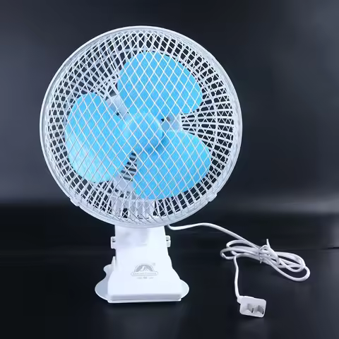 P82F 220V Oscillating Table Fan with 2-Speed Settings On Off Switch 1.2-1.5m Power cable Clip Fan