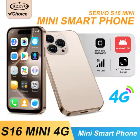 SERVO S16 Mini Android 12.0 Smart Phone 4G LTE 16GB/64GB Play Store WhatsAPP WiFi Facial Unlock Pock