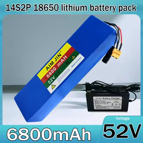 14S2P 52V 6.8ah lithium battery pack built-in BMS For 1000W 1500W Motorcycle Electric EScooter recha