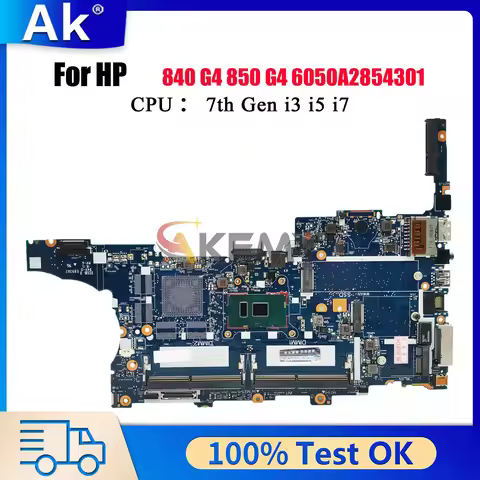 6050A2854301 For HP EliteBook 840 G4 850 G4 Laptop Motherboard 917503-001 917501-001 With i5 i7 CPU 