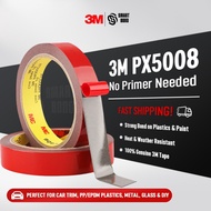 3M PX5008 Double Sided Tape Acrylic Foam 0.8mm No Primer Grey Super Strong Car Trim Nombor Plate Num
