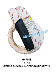 ( BUNGA PIRELLI DIABLO ROSSO SPORT ) GRT GRT368 TUBELESS TYRE 70/90-17 80/90-17 TL TAYAR MOTORSIKAL 