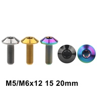muji MALLWeiqijie 6-piece titanium bolts M5/M6x12/15/20mm torx head screws for bicycle accessory fastenersNails, Screws &amp; Fasteners