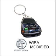 proton wira modified black keychain 2d