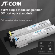 JT-COM 100M SC SFP Module 100Mbps Fiber Tranceiver BIDI SFP Module with DDM   Compatible with Mikrot