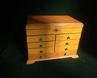 【老時光 OLD-TIME】早期二手歐美知名品牌木製多層收納珠寶櫃