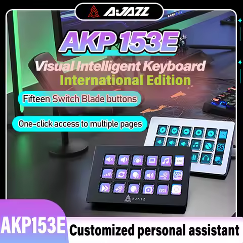 AJAZZ AKP153E Multifunctional Console Panel Assistente de Desktop15 Macro Keys Trigger Actions Custo
