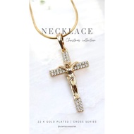 Xuping gold cross pendant necklace, Christmas gift cross necklace, gold cross necklace