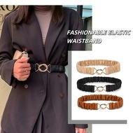 Fashion Elastic Belt For Women Adjustable Slimming Belt for Women Pleated Leather Dress Belt