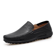 2025 new yeah【JINTOHO】【Ready in Stock】Mens Loafers Casual Real Leather Shoes for Men Doug Ship Leath