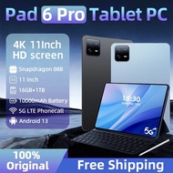 2025 New Original Pad 6 PRO Tablet Android 13 / Pad 6s PRO 16GB+1T 11 Inch Snapdragon 888  4K 10000m