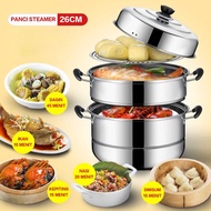 Stainless Steel Steamer Pot Steamer Pot Thick Material Steamer Steamer 2-level Stacking Stainless St