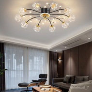 SMT💎Nordic bedroom decor led lights for room Ceiling fan light lamp restaurant dining room Ceiling fans with lights remo