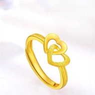 （New Style）96.5% น้ำหนัก (1 กรัม)แหวนทองแท้1 กรัม แหวนทองครึ่งสลึง แหวนทองปลอมสวย  ring for women แหวนคู่ แหวนไม่ลอกดำ แหวนนำโชคลาภ ของขวัญวันเกิด แหวนทองแท้1/2 แหวนทอง แหวนทอง1กรัมแท้ แหวนครึ่งสลึง ของแท้100% ปรับขนาดได้ แหวนทองแท้