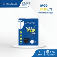 MEDICOS M99 FLIP LITE Surgical Face Mask With HydroCharge Filter - Assorted Colour (1 Box)