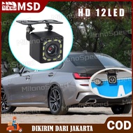 (Dikirim Dari Jakarta) 12 Kamera Mundur Sensor Parkir MobilParkir Led Hd Otomatis Kamera Belakang Mo