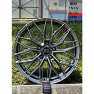RS PERFORMANCE RS10 17X7.5 5H100 ET40 HYPER BLACK SPORT RIM
