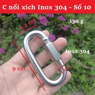 Connecting Lock (No. 10mm) C-shaped 304 Stainless Steel (Size 9x4.2 cm) - Anti-Rust Universal Connec
