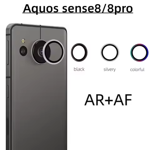 For Sharp Aquos Sense 8 Pro Glitter Ring Tempered Glass Camera Lens Protector,Bling Cover lens For S
