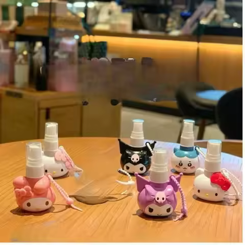 Sanrio New Hello Kitty Kuromi My Melody Cinnamoroll Spray Bottle Mini Mosquito Repellent Bottle Port