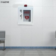 [SharprepublicefMY] Aed Cabinet Portable Machine Box with Handle Empty Clear Mounted Case Accessory 