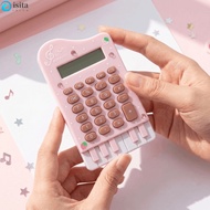 ISITA Piano Shape Calculator, ABS Portable Mini Calculator, High Beauty Musical Note Printed Lightwe