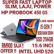 PROMOSI LAPTOP HP PROBOOK 450 G5 core i5, SSD, 8GB RAM, LIKE NEW