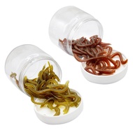 Sg Floating Sand Silkworm Lure 50 Pcs/Bottle Bait TPE Material Bionic Soft Worm Bait Imitation Sand 