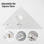 VCR Technical Drawing Scale Ruler Set | Architecture Scale Ruler 30cm + Adjustable Set Square + Fren