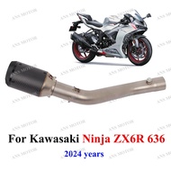 For KAWASAKI Ninja ZX6R 636 2024 Years Motorcycle Exhaust Slip On Escape ZX6R Exhaust Carbon Fiber M