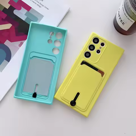 mobile phone case card slot for Samsung Galaxy s25 S24 S23 S22 S21 Ultra Plus FE silicone soft tpu C