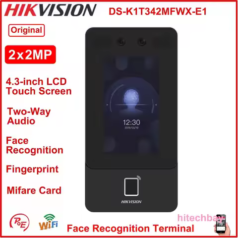 Hikvision DS-K1T342MFWX-E1 Face Recognition Terminal 4.3-inch LCD Touch Screen Door Station Doorbell