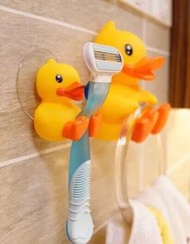 正品B duck 強力吸牙刷架 鬚刨架 浴室系列用品 防水鴨 小黃鴨 全新