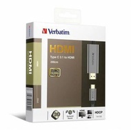 門市全新現貨‼️ Verbatim Type C 3.1 轉 HDMI 4K 連接線 (200cm) 65709