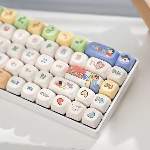 Crayon Shin-Chan Hobby Nohara Shiro Cartoon Moa 98-Key Keyboard Replacement Cap Set Keyboard Replace