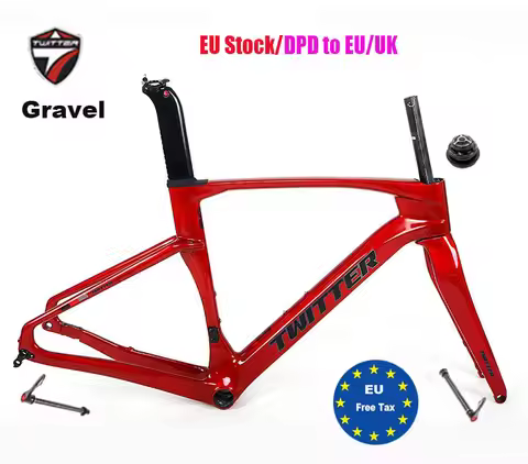 Twitter-Carbon Racing Bike Frameset, Gravel Thru Axle, 12x142mm Disc Brake, 700CX40C, Frame, Ultrali