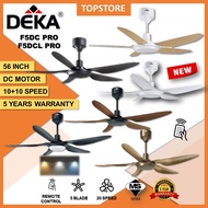 DEKA F5DC PRO 56" DC MOTOR FAN BLACK WHITE OAK COPPER 56INCH 5 BLADE 20 SPEED CEILING FAN REMOTE KIP