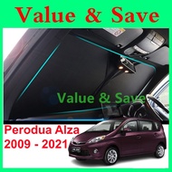 Car Front Windshield Sunshade for Perodua Alza 2009 - 2021 Custom-Fit Car Window Customized Front Su
