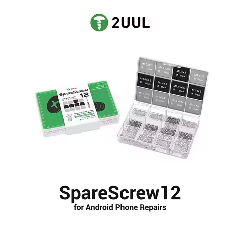 2UUL SC12 SpareScrew 12 for Android Phone Repair Rust-Resistant Anti-Stripping Mobile Phone Repair T