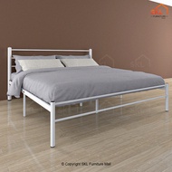 ANNA QUEEN SIZE METAL BED FRAME WHITE COLOR KATIL WHITE BESI PUTIH bedframe iron bed