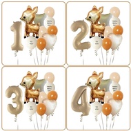 11pcs HBD DEER CARAMEL BALLOON PACKAGE