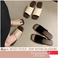 【SG SELLER】Women Slippers Simple Korean Fairy Style Beach Anti slip Soft Sole Sandals